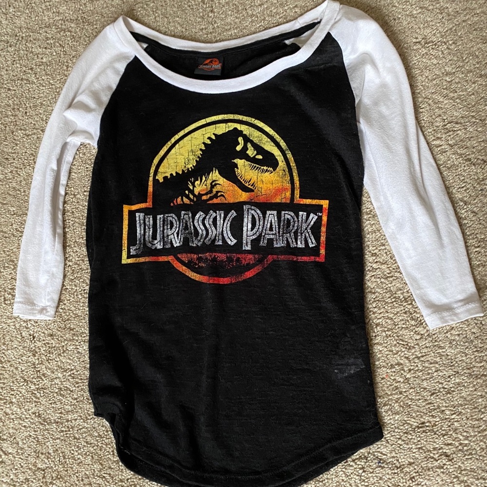 3/4 sleeve Jurassic Park shirt